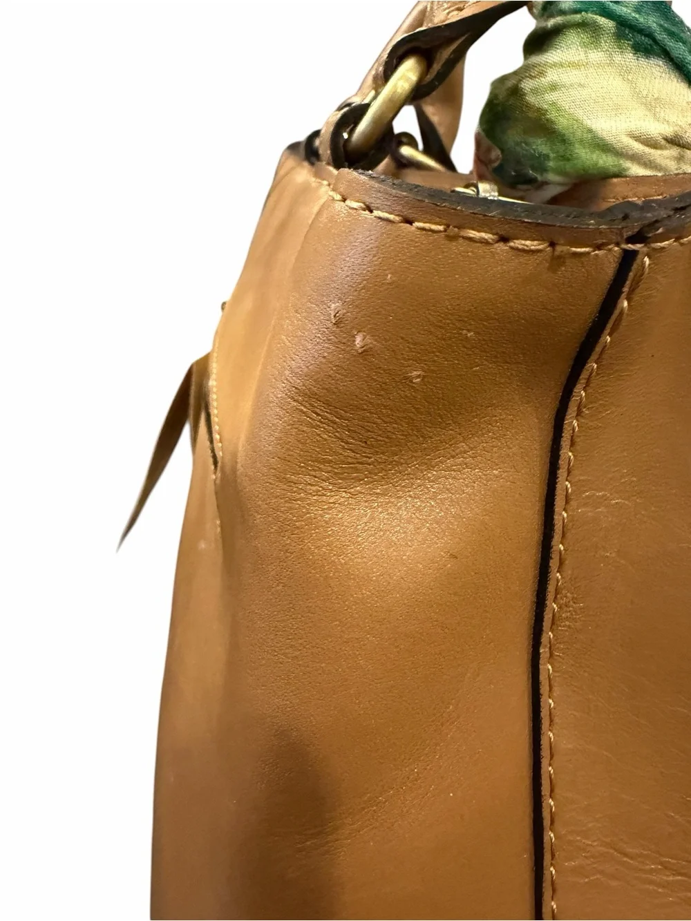 Patricia Nash Angela Naturals Seashell Kisslock‎ Leather Handbag NEW DISTRESSED